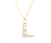 Art Deco Diamond Initial Necklace