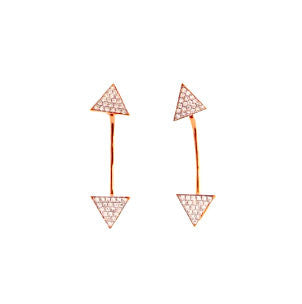 Diamond Triangle Earrings + Jacket