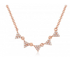 Cluster Diamond Triangle Necklace