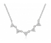 Cluster Diamond Triangle Necklace